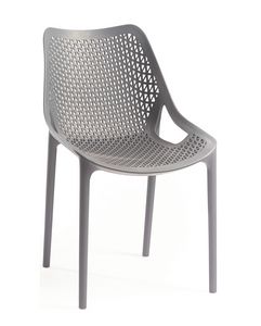 Bilros, Stuhl aus perforiertem Polypropylen, für den Innen- und Außenbereich