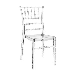Chiavarina, Stühle aus transparentem Polycarbonat für Catering und Events
