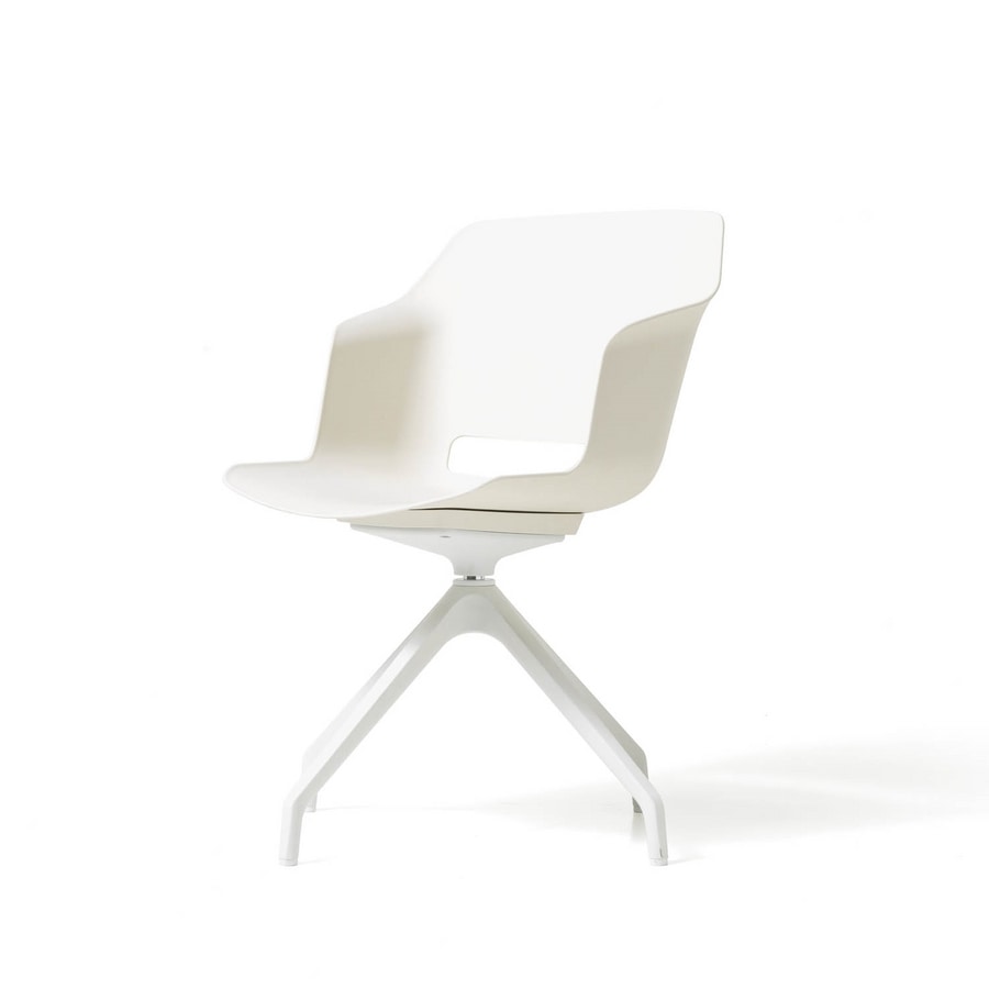 Clop 4 Klingen, Stuhl aus Polypropylen für Büros