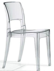 Isy Antishock, Design-Stuhl aus Polycarbonat, stapelbar, verschiedene Farben