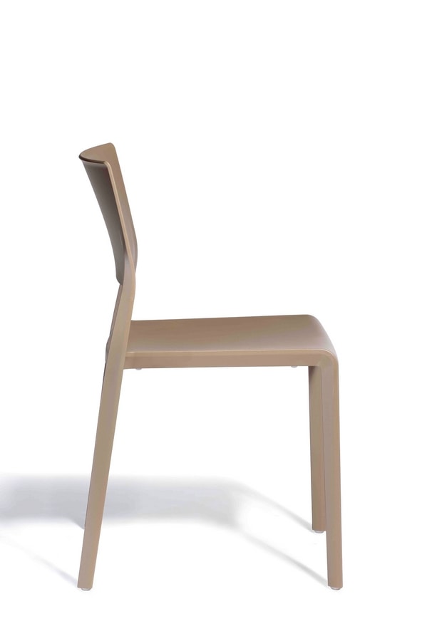 Lilibet, Stuhl aus Technopolymer, recycelbar und umweltfreundlich