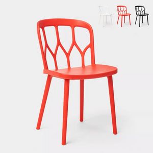 Modernes Design Stühle für Küchenbar und Garten In Alchemie Polypropylen Flow SC729PP, Stuhl mit einem frischen und dynamischen Design