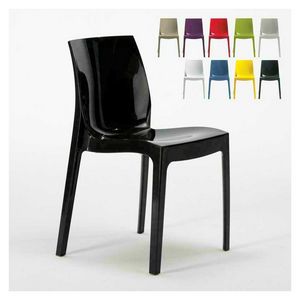 Glänzend Hause Küchenstuhl ICE - S6317, Chair in glänzendem Kunststoff, stapelbar und wirtschaftlich, in verschiedenen Farben erhältlich