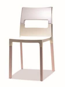SE 2015, Stuhl in Buche und Technopolymer, stapelbar und bequem