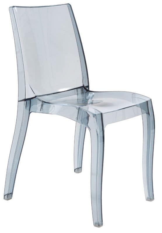 SE 6326, Leichtbau Stuhl aus transparentem Polypropylen, stapelbar