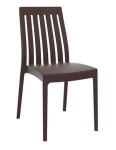 Sonia, Polypropylen Stuhl für drinnen und draußen, stapelbar