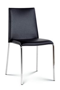 Arka soft, Moderner Stuhl mit Sitz und Rückenlehne aus Kunstleder