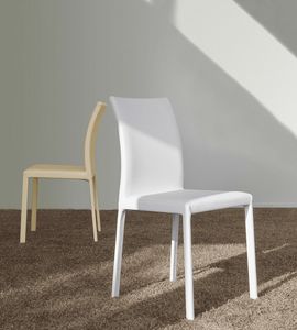LUCY, Gepolsterter Stuhl mit klaren, essentiellen Linien von makelloser Eleganz