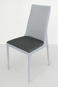 Clery 653/659, Stuhl mit Metallrahmen, in Kunstleder berzogen