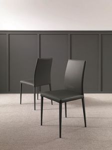 Dandy, Design Stuhl aus Leder oder Kunstleder