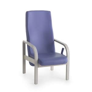 Marta 07 FIX, Stuhl für ältere Menschen, abgerundete Armlehnen, für Hospize