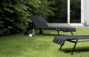 Rest Lounger, Sonnenliege mit Rdern, aus Aluminium und Polyester
