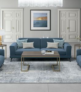 Art. 9234, Couchtisch mit Holzplatte und Metallsockel