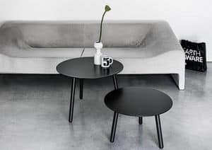BCN Low, Tisch in Holz und Laminat, mit 3 Beinen, fr Wohnzimmer