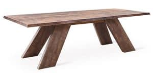 ELWOOD, Linear rustikalen Tisch aus Massivholz