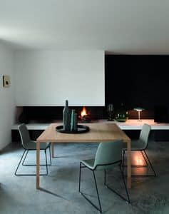 ENGO/ENGO ART Tisch, Tisch lineare quadratische Design in Naturholz