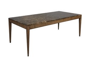 Italo 5728/F, Holztisch mit Marmorplatte