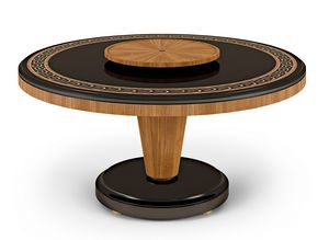 LEXINGTON AVENUE Tavolo, Runder Tisch mit Intarsien in Holz