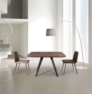 ART. 0094-0095-Met AKY, Metall-Design-Tisch mit Laminat, fr den Objektbereich
