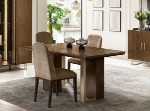 FIAMMA Tisch, Esstisch mit fester Holzplatte