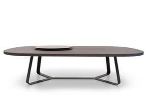 Lazy Suzy, Designer Tisch aus Holz, mit drehbaren Tablett, ideal fr Empfnge