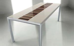 OLIMPO 2.0 BC- LA CREAM, Rechteckiger Tisch, Metallrahmen, ideal für den modernen Speisesaal