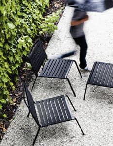 Rest Lounge, Auen-Sessel aus Aluminium und Polyester