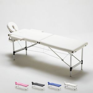 Aluminium Klappbar Massageliege Tragbar 2-Zonen 215 cm Shiatsu LM186ALU, Klappbarer Massagetisch