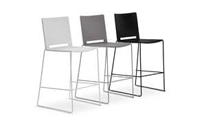 Fil stool, Design-Hocker, in minimalem Stil, mit Gummi-Pads