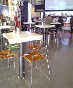 Sol stool, Linear stapelbarer Stuhl, Polycarbonat oder ABS- Sitz, der Bars, Restaurants