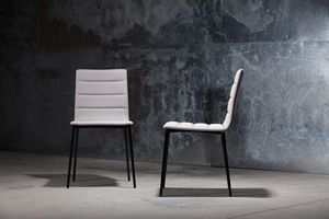 ART. 303 CELINE, Stuhl aus Metall fr Restaurants, mit gepolstertem Sitz