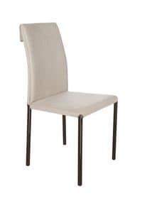 Borso Schwarzchrom, Leder und Metall Sthle fr bar geeignet , modernen Stuhl fr Zuhause