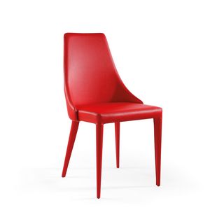 Evelin, Moderner Stuhl mit gepolstertem Sitz