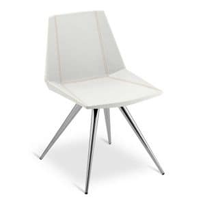 GLIM, Stuhl mit Beinen aus Metall, gepolsterter Sitz, fr Bars