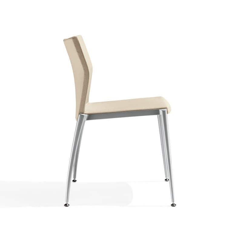 Kalla, Linear Stuhl mit Struktur aus Aluminium
