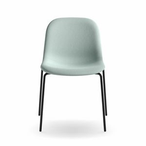 Máni Fabric 4L, Gepolsterter Stuhl aus Metall, stapelbar