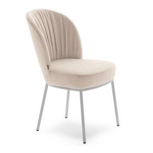 Rose 03910, Metallstuhl, gepolstert, mit plissierter Polsterung