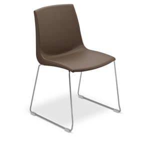 SMART, Stuhl mit Kufen aus Metall, gepolstert, fr den Objektbereich