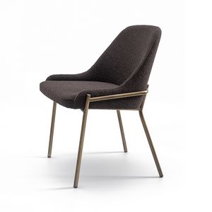 Stelvio Trend, Eleganter moderner Stuhl, Metallbeine