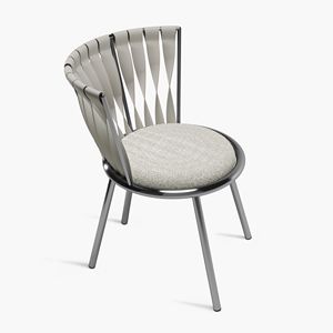 Twist Stuhl, Stahlstuhl mit Polsterung fr den Auenbereich geeignet