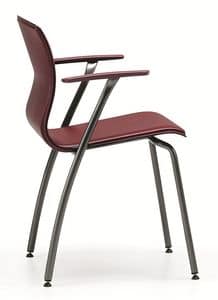 WEBTOP 388, Stuhl aus Metall und Leder, geeignet für Bars und Büros