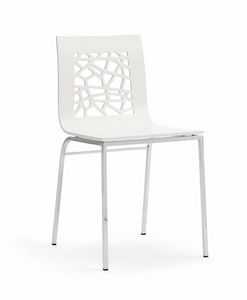 SANTAFE', Stuhl aus lackiertem Holz und Metall, fr Restaurants