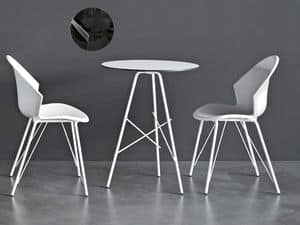 City X PP, Moderner Stuhl aus lackiertem Metall, der Bars, Restaurants