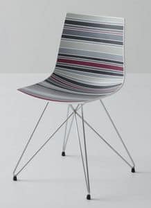 Colorfive TC, Stuhl mit Metallgestell, mehrfarbige Polymerh�lle