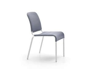 Fit Stuhl, Stuhl aus Aluminium und Stretchmaterial fr moderne Kchen