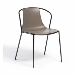 Kasia, Stapelbarer Stuhl aus hochfestem Metall