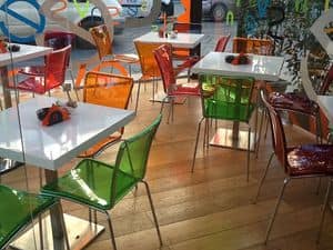 Sol chair, Sthle in farbigen Polycarbonat, stapelbar, fr die Bar-Restaurant und Kche