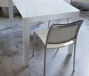 Star, Stuhl mit verchromtem Metall, Sitzflche und Rckenlehne aus Polypropylen