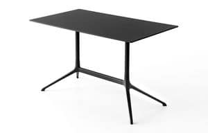 Elephant table rectangular, Faltbarer rechteckiger Tisch aus Aluminium-Druckguss