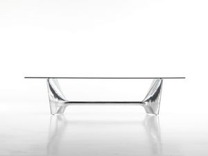 Fratino, Tisch mit elegantem Fu aus Aluminiumguss